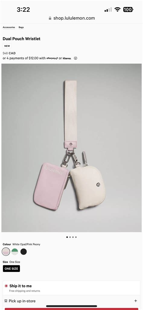 Dual Pouch Wristlet White Opal Pink Peony Back In Stock R Lululemon