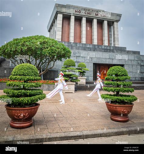 Hanoi Vietnam November Change Of Guard At The Ho Chi Minh