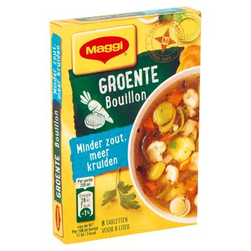 Maggi Minder Zout Bouillon Groente Bouillon Blokjes Pakje Ltr G