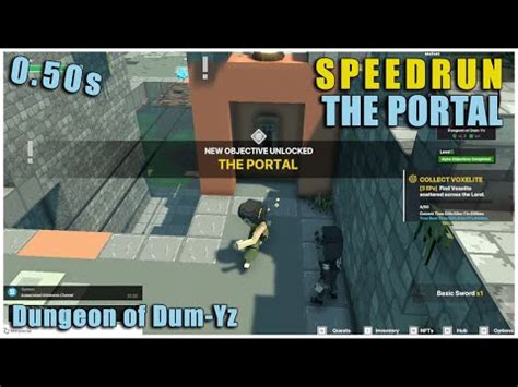 Speedrun Dungeon Of Dum Yz THE PORTAL In 0 50s The Sandbox Alpha