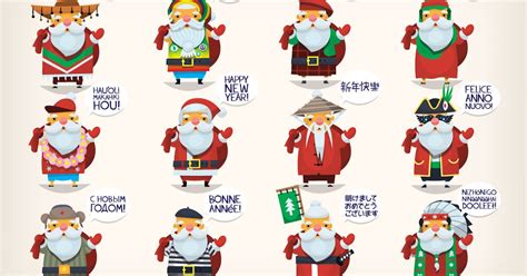 Santas Of The World By Moonery On Envato Elements