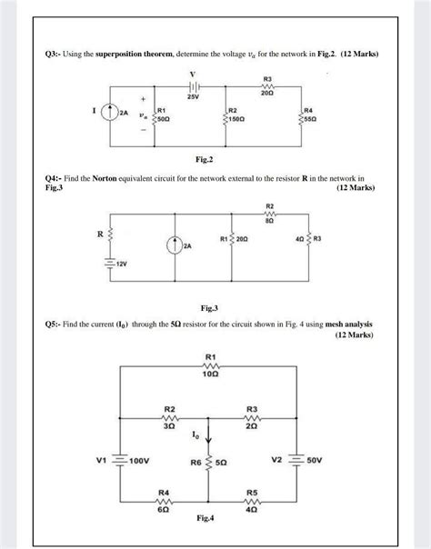 Solved Q3 Using The Superposition Theorem Determine The