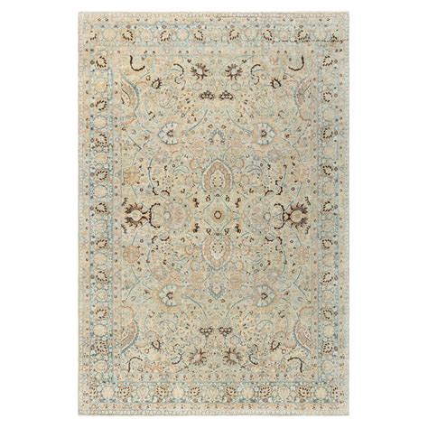 Antique Khorassan Botanic Handmade Wool Rug For Sale At Stdibs