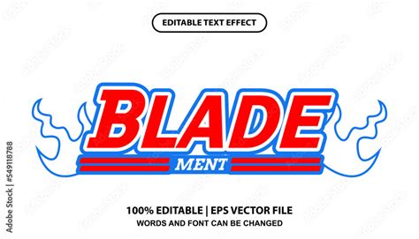 Blade editable text effect template, anime title lettering font style ...