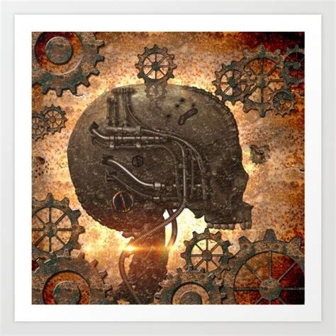 Steampunk Skull Art Print By Nicky2342