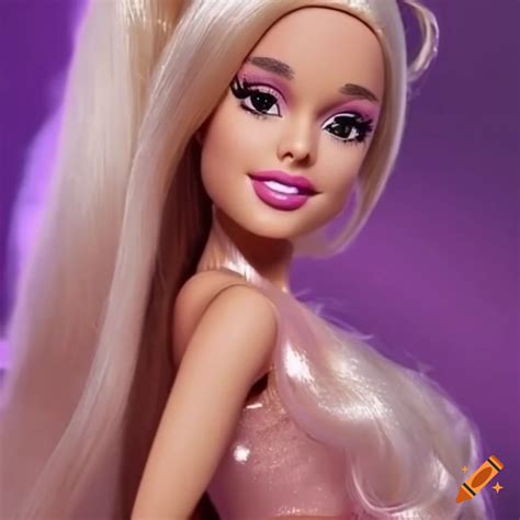 Portrait Of Ariana Grande Styled As Barbie Doll With Blonde Hair On Craiyon