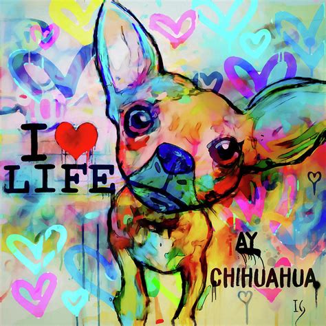 Ay Chihuahua Painting By Ivan Guaderrama Fine Art America