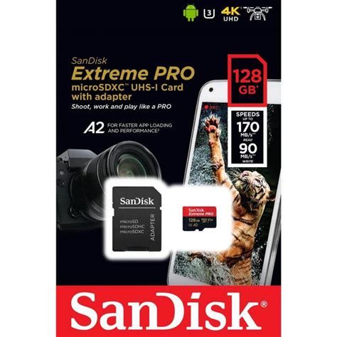 Sandisk Extreme Pro 128GB Micro SD Card - Drone Accessories Australia