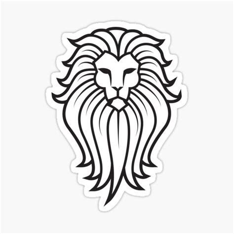 Lion Head Sticker For Sale By Passie Redbubble