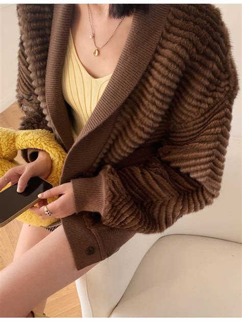 Hdhohr New Real Fur Coat Natural Mink Fur Coats With Diamond