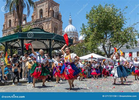 Folk Dancer Of Azuay Province Ecuador Editorial Stock Photo Image Of