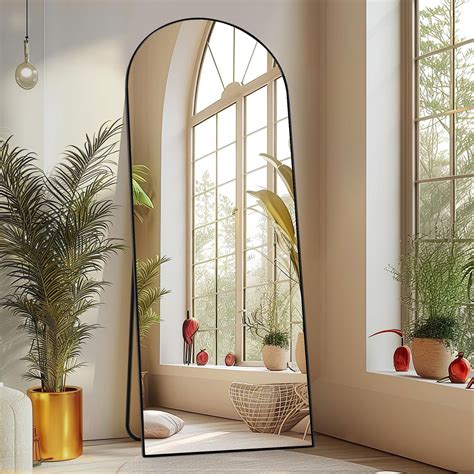 Elemore Home Arched Full Length Floor Mirror X Full Body Standing