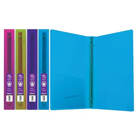 Bazic 3 Ring Binder 1 Poly Binders Organizer Glitter Color Soft