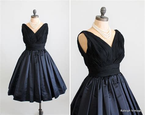 Reservedvintage 1960 Dress 60s Black Cocktail Dress Couture Etsy