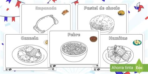 Comidas T Picas Del De Septiembre Para Colorear Twinkl