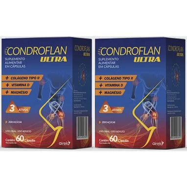 Condroflan Ultra Colageno Tipo Ii 2 40MG Vit D 60cap 2Uni Submarino