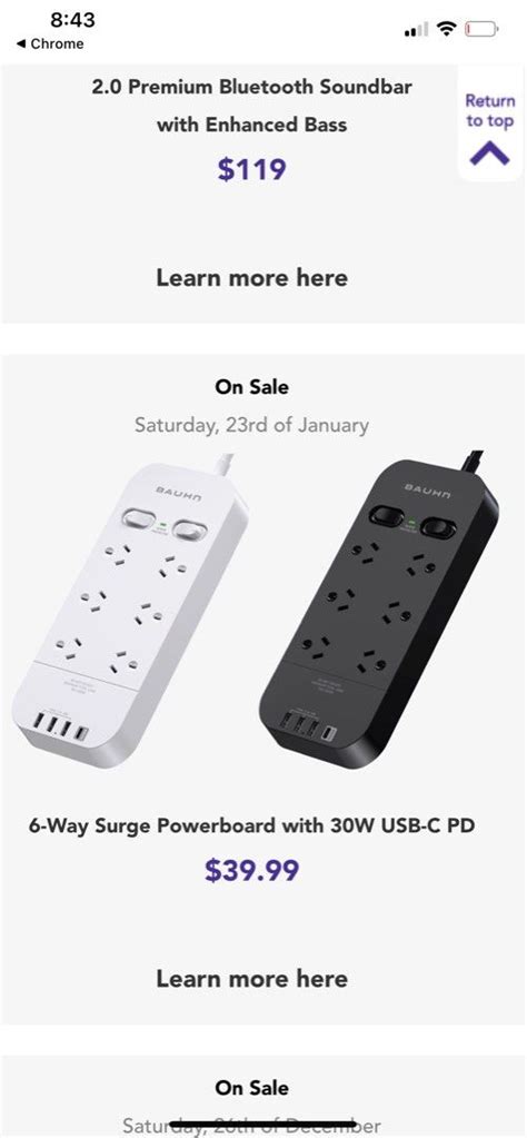 Bauhn Way Surge Powerboard With W Usb C Pd Aspp Tv Home