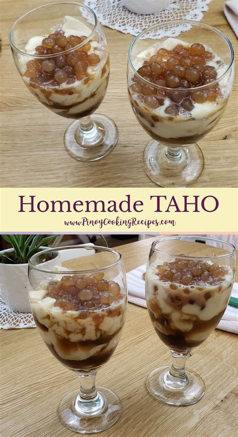 Homemade Taho With Brown Sugar Syrup And Pearl Sago With Images Filipino Desserts Filipino