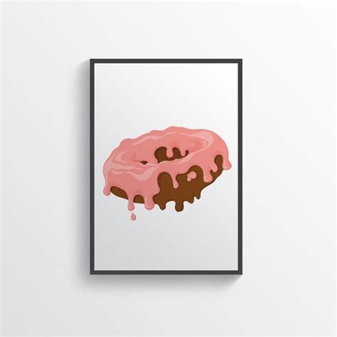 Printable Poster Instant Download Melting Donut Poster Etsy Posters Printable Printable