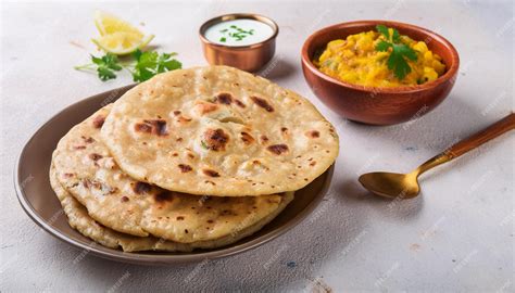 Premium Photo Aloo Paratha Indian Flatbread Stuffed With Spiced