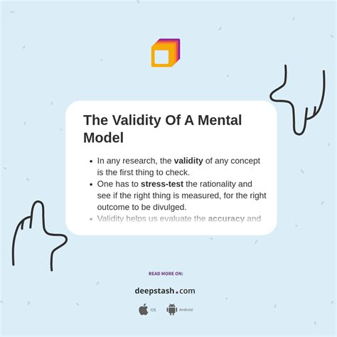 The Validity Of A Mental Model Deepstash