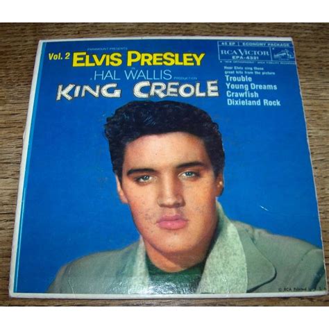 Elvis Presley On The Cover Of His Album King Creole