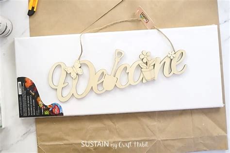 How to Decoupage on Canvas: Reverse Canvas Sign – Sustain My Craft Habit