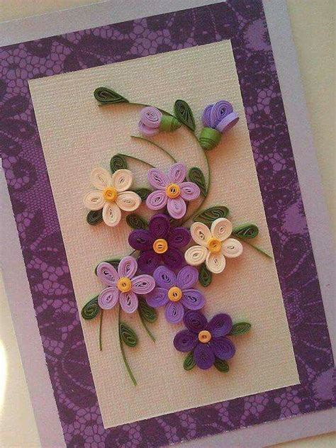 Targeta Morada Quilling Flower Designs Paper Quilling Flowers Paper