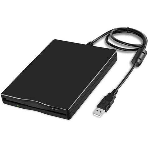 CABLINGLecteur De Disquettes Externe Noir Floppy 3 5 Pouces USB Pour