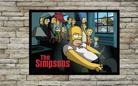 Quadro Decorativo Desenho Homer Simpsons Moldura R Elo