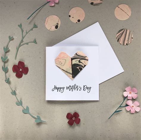 Personalised Origami Heart Mothers Day Card By Louise Mclaren