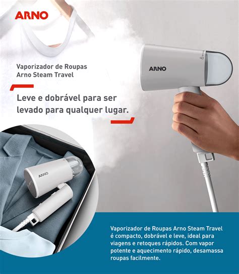 Vaporizador De Roupas Arno - Vaporizador de Roupas Arno Steam Travel. Leve e dobrável para ser ...