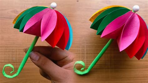 How To Make A Paper Umbrella That Open And Close Origami Umbrella Mini Paper Umbrella