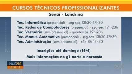 Senai Oferece Vagas Em Cursos T Cnicos Gratuitos Em Londrina Veja Como