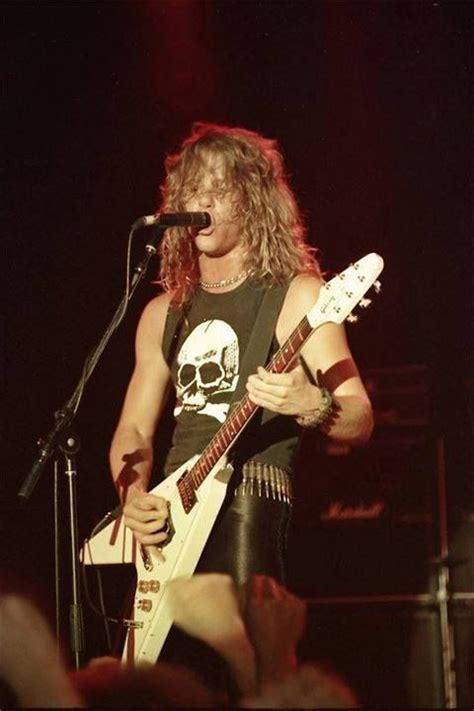 Young James Hetfield With White Flying V James Hetfield Young James