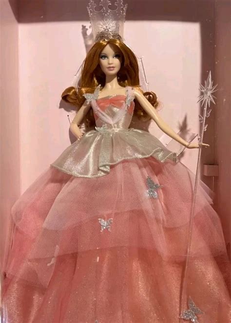 Toys Games Rare Glinda The Good Witch Barbie Collector Doll Freeup