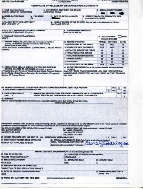 Printable Dd 214 Forms