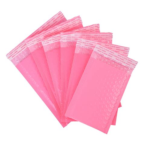 Light Pink Poly Bubble Mailer Padded Envelope Self Seal Mailing Bag