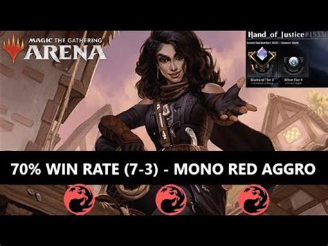 Mono Red Aggro Win Rate Standard Bo Ranked Mythic Climb Mtg