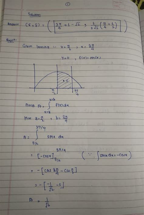 Solved Find The Center Of Mass Of The Homogeneous Lamina Bounded By X