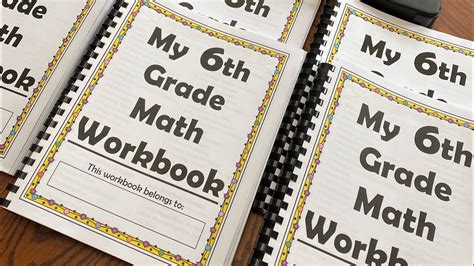 6th Grade Math Workbook Youtube