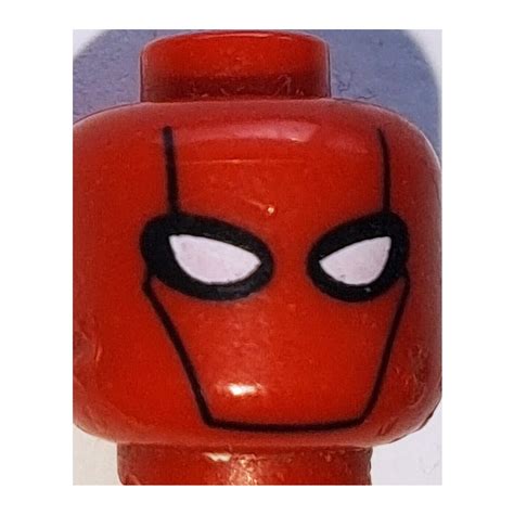 Lego Red Red Hood Minifigure Head Recessed Solid Stud