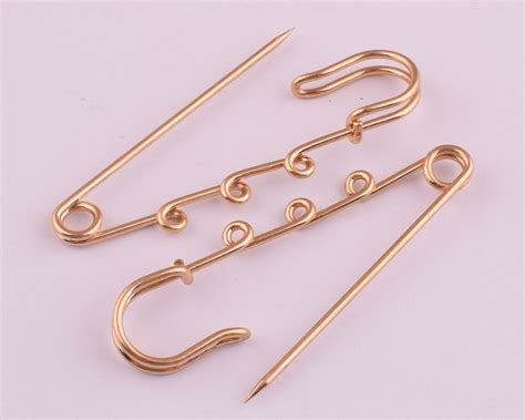 10pcs Large Safety Pins With 3 Loops 6416mm Safety Piniron Etsy Uk