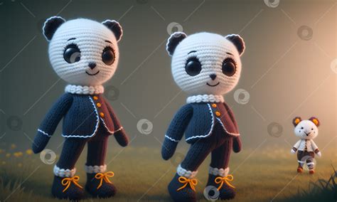 Вязаная мягкая игрушка, созданная с использованием искусственного ...