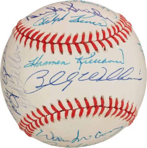 Hall Of Famers Multi Signed Baseball 16 Signatures Baseball Lot