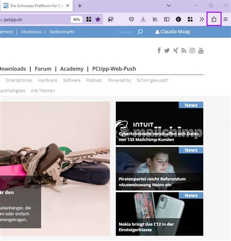 Firefox Erweiterungen mit der neuen Schaltfläche verwalten pctipp ch