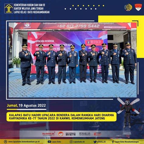 Kalapas Batu Hadiri Upacara Bendera Dalam Rangka Hari Dharma Karya