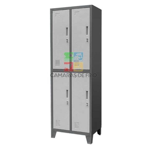 Locker Metalico 2 Cuerpos 4 Puertas L200 2 Lockers