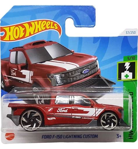 Hot Wheels Ford F Lightning Custom Hw Green Speed Htb Tarjeta Corta Rojo