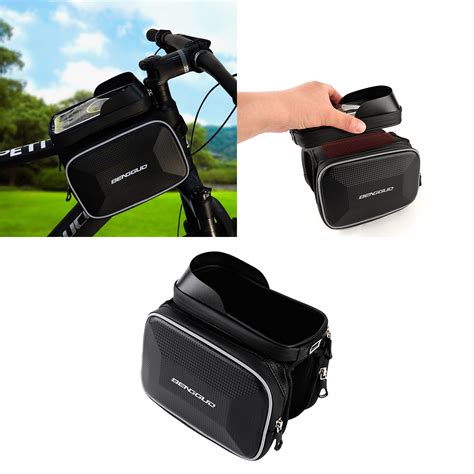 Tiifswhs Bike Top Tube Bag For Mountain Bike With Touchscreen Saddle